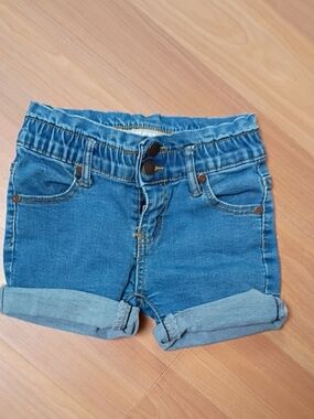 Kids Blue Denim Roll-Cuff Shorts
